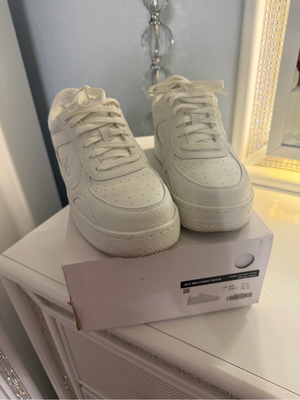 ALO Yoga white Lace-Up Platform Sneakers